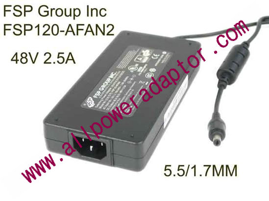 FSP Group Inc FSP120-AFAN2 AC Adapter 48V 2.5A, 5.5/1.7MM, IEC C14
