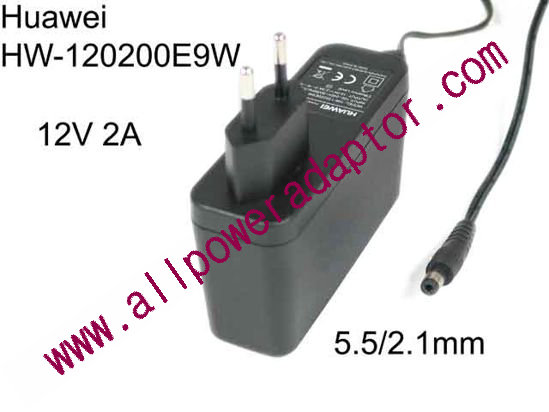 Huawei HW-120200E9W AC Adapter 5V-12V 12V 2A, Barrel 5.5/2.1mm, EU 2-Pin Plug, New