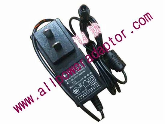 LG AC Adapter (LG) AC Adapter 5V-12V ADS-24S-12, 12V 2A, 6.0/4.3mm WP, US 2P Plug, New