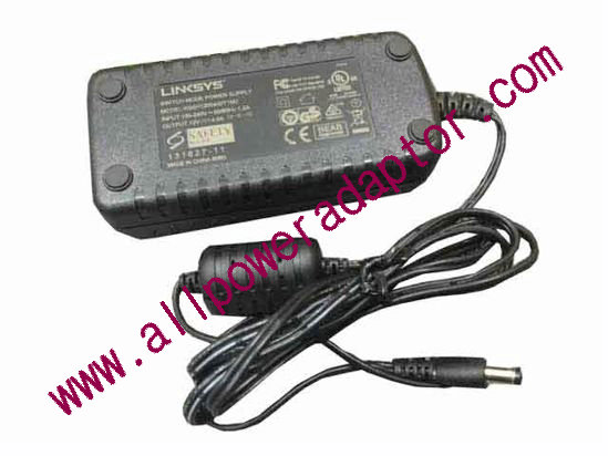 Linksys KSAH1200100T1M2 AC Adapter 5V-12V 12V 4A, 5.5/2.1mm, 2P