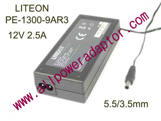 LITE-ON PE-1300-9AR3 AC Adapter 5V-12V 12V 2.5A, 5.5/3.5mm WP, 2P