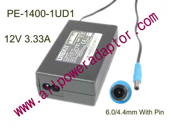 LITE-ON PE-1400-1UD1 AC Adapter 5V-12V 12V 3.33A, 6.0/4.4mm WP, 2P, New