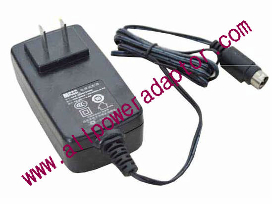 Mass Power EFF-1200150HC AC Adapter 5V-12V 12V 1.5A, 4-Pin Din, US 2P Plug, New