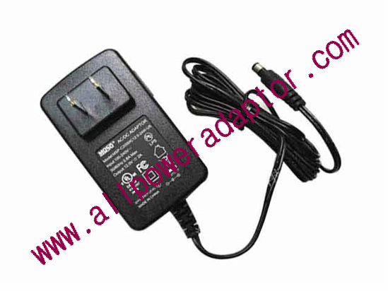 MOSO MSP-C2000IC12.0-24W-US AC Adapter 5V-12V 12V 2A, 5.5/2.1mm, US 2P Plug, New