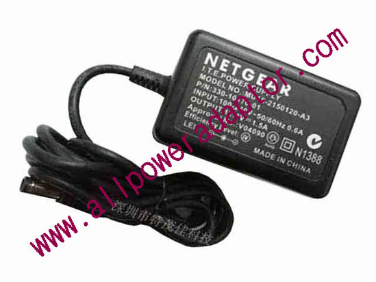 NETGEAR MU18-2150120-A3 AC Adapter 5V-12V 12V 1.5A, 5.5/2.5mm, US 2P Plug, New