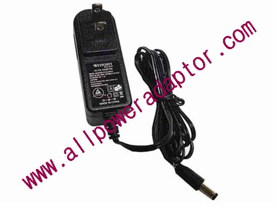 WESTCOTT AC Adapter 5V-12V HEAVEN-H13US9VU, 9V 1A, 5.5/2.5mm, US 2P Plug, New
