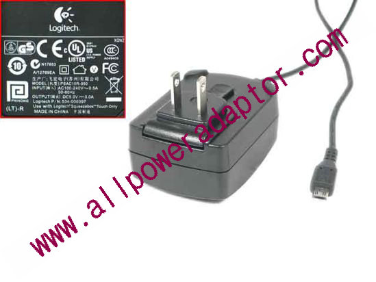 PHIHONG PSAC15R-050 AC Adapter 5V-12V 5V 3A, mini USB Connector, US 2-Pin Plug