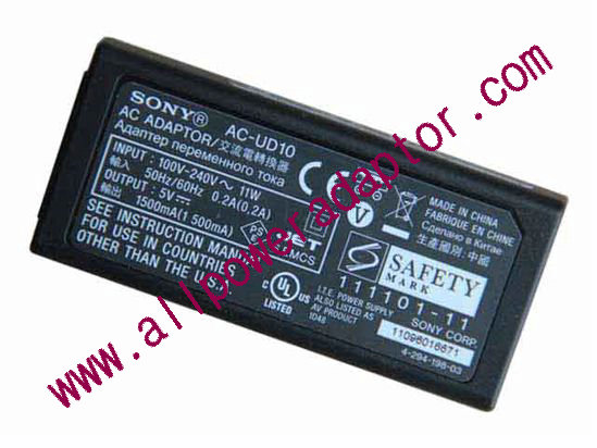 Sony AC Adapter (Sony) AC Adapter 5V-12V 5V 1.5A, USB Port, 2P