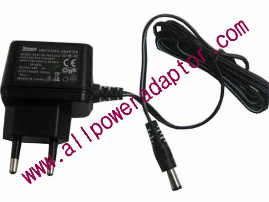 Sunny SYS1196-0605-W2E AC Adapter 5V-12V 9V1A, 5.5/2.1mm, EU 2P Plug