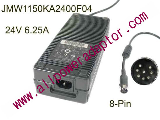 AULT JMW1150KA2400F04 AC Adapter 24V 6.25A, 8-Pin Din, IEC C14,
