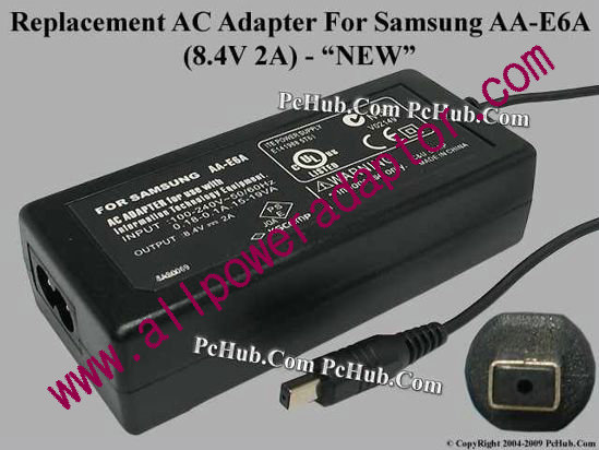 AOK For Samsung Camera- AC Adapter AA-E6A, 8.4V 2A, (2-Prong)