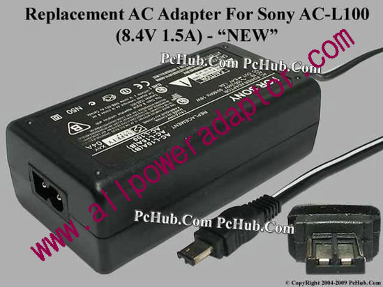 AOK For Sony Camera- AC Adapter AC-L100, 8.4V 1.5A, (2-prong) - Click Image to Close