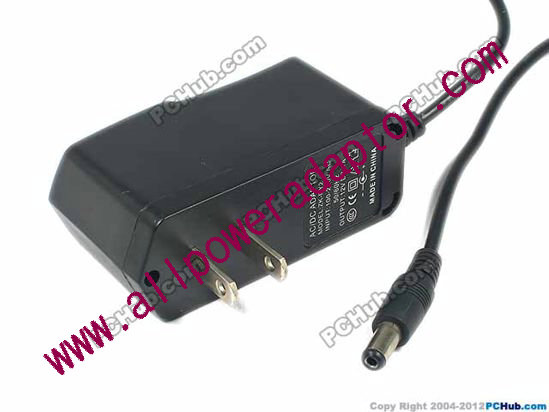 AOK ZK-DY2 AC Adapter 5V-12V 12V 1A, 5.5/2.1mm, US 2-Pin Plug, New