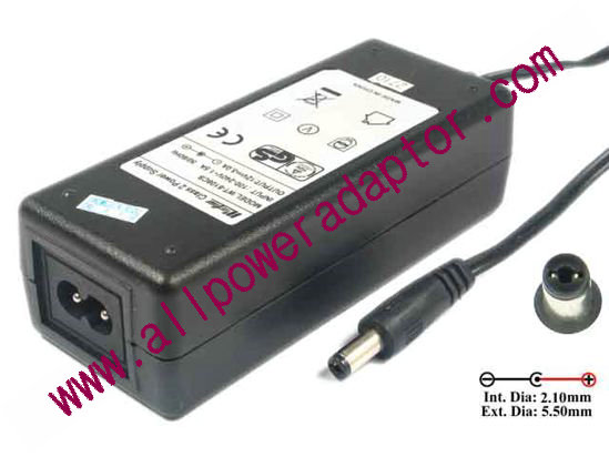 AOK OEM Power AC Adapter - Compatible 12V 3A, 5.5/2.1mm, 2-Prong, New - Click Image to Close