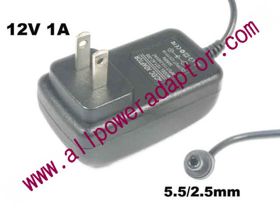 AOK Other Brand AC Adapter 5V-12V 12V 1A, 5.5/2.5mm, US 2-Pin, New, 19 - Click Image to Close