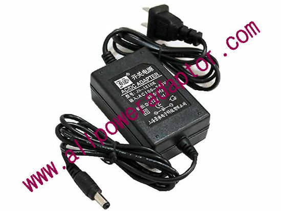 AOK Other Brand AC Adapter 5V-12V 12V 1A, 5.5/2.5mm, US 2-Pin, New, 22