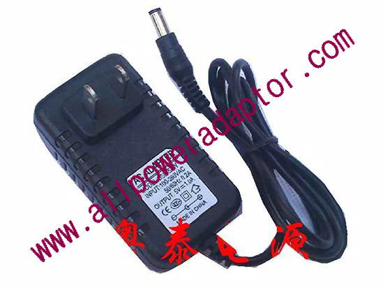 AOK Other Brand AC Adapter 5V-12V 5V 1A, 5.5/2.1mm, US 2-Pin, New, 25