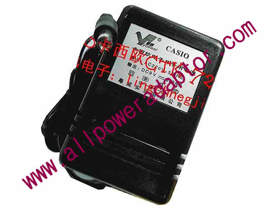 AOK For Casio AC Adapter 5V-12V 9V 0.85A, 5.5/2.1mm, US 2-Pin, Int. V-, New, 29