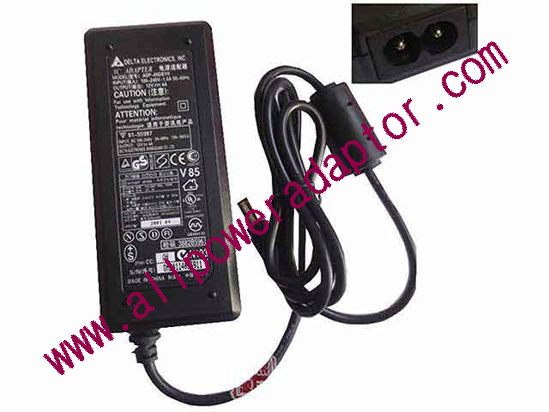 AOK OEM Power AC Adapter - Compatible ADP-60DBYH, 12V 4A, 5.5/2.5mm, 2-Prong, New