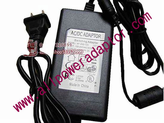 AOK OEM Power AC Adapter - Compatible AF-20D-123, 12V 2A, 5.5/2.5mm, Wired US 2-Pin, New