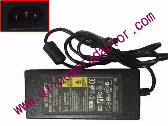 OEM Power AC Adapter - Compatible AP1209UV, 12V 4A, 5.5/2.5mm, C14, New
