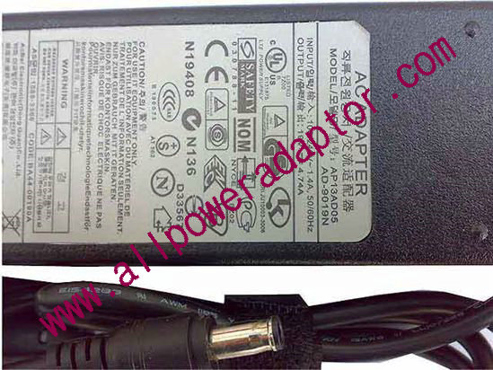 OEM Power AC Adapter - Compatible AP13AD05, 19V 4.74A, 5.0/3.0mm, 3-Prong, New