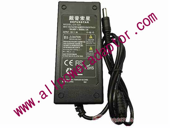 OEM Power AC Adapter - Compatible CY-124, 12V 4A, 5.5/2.5mm, C14, New