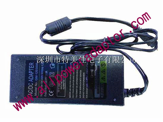 OEM Power AC Adapter - Compatible GM-1203000, 12V 3A, 5.5/2.5mm, C14, New