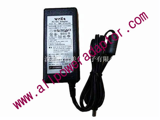 OEM Power AC Adapter - Compatible JY-0229N, 9V 2A, 5.5/2.5mm, 2-Prong, New - Click Image to Close