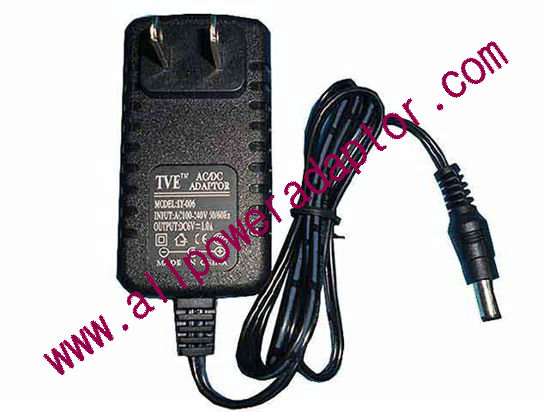 OEM Power AC Adapter - Compatible LY-006, 6V 1A, 5.5/2.1mm, US 2-Pin, New