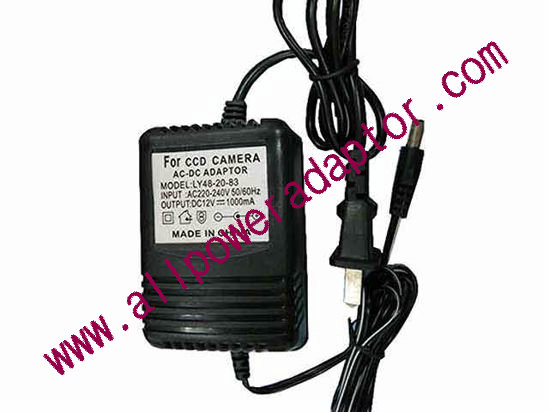 OEM Power AC Adapter - Compatible LY48-20-83, 12V 1A, 5.5/2.1mm, Wired US 2-Pin, New