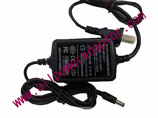 OEM Power AC Adapter - Compatible SM-111, 12V 1A, 5.5/2.1mm, Wired US 2-Pin, New