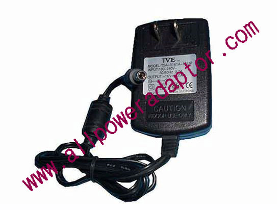 OEM Power AC Adapter - Compatible TSA-0161A-12, 16V 1A, 5.5/2.5mm, US 2-Pin, New - Click Image to Close
