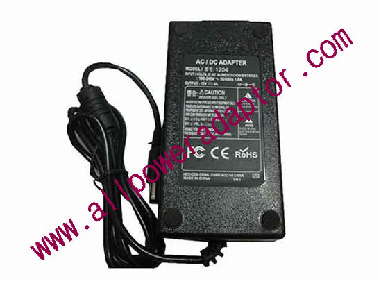 AOK OEM Power AC Adapter - Compatible 1204, 12V 4A 5.5/2.5mm, C14, New - Click Image to Close