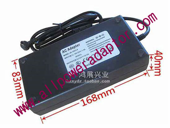 OEM Power AC Adapter - Compatible JG-12012.5, 12V 12.5A 5.5/2.1mm, C14, New