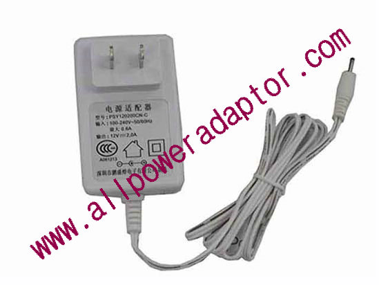 OEM Power AC Adapter - Compatible PSY120200CN-C, 12V 2A 2.5mm, US 2-Pin, New