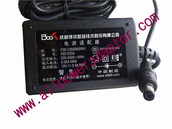 OEM Power AC Adapter - Compatible F20-120200SPA1, 12V 2A 5.5/2.1mm, New