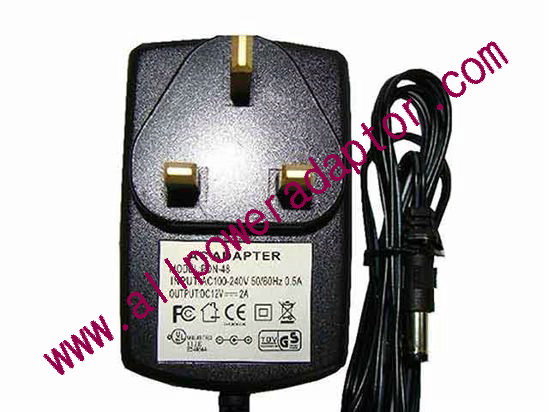 OEM Power AC Adapter - Compatible PDN-48, 12V 2A 5.5/2.5mm, UK 3-Pin, New