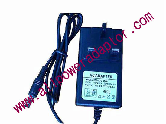 OEM Power AC Adapter - Compatible JOD-57C-014A, 12V 2A 5.5/2.5mm, UK 3-Pin, New