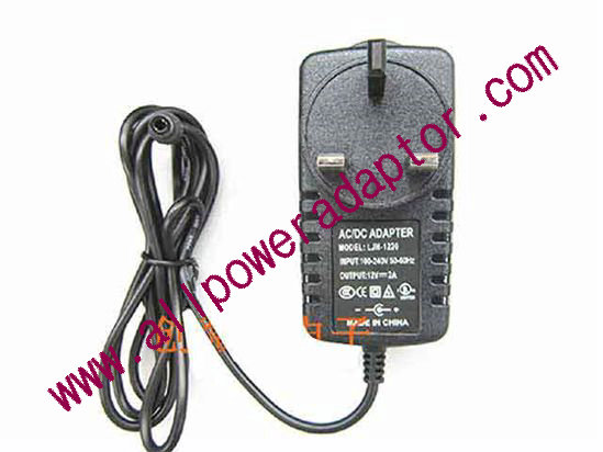 OEM Power AC Adapter - Compatible LJH-1220, 12V 2A 5.5/2.5mm, UK 3-Pin, New