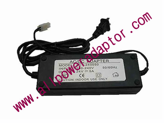 AOK OEM Power AC Adapter - Compatible ACT-240050, 24V 5A 5.5/2.1mm, New