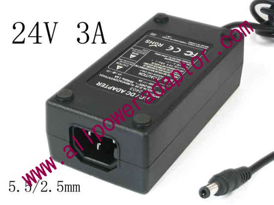 OEM Power AC Adapter - Compatible AP2403UV, 24V 3A 5.5/2.5mm, C14, New