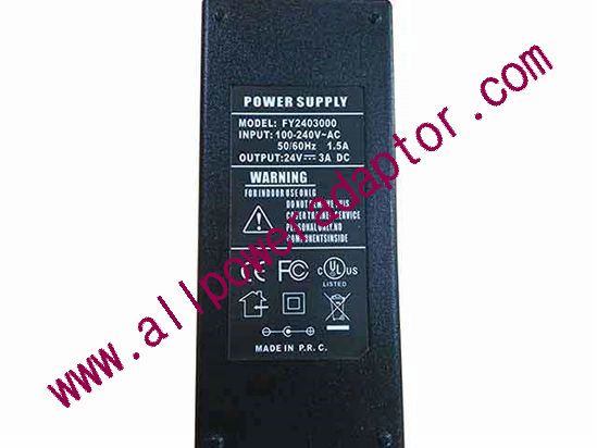 OEM Power AC Adapter - Compatible FY2403000, 24V DC 3A, C14, New