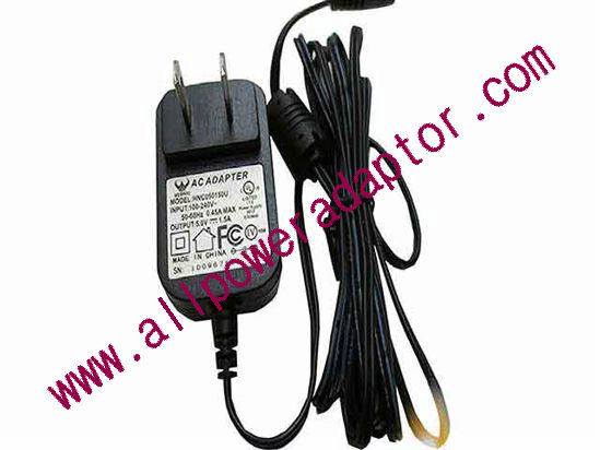 OEM Power AC Adapter - Compatible HNC050150U, 5V 1.5A 2.5/0.7mm, US 2-Pin