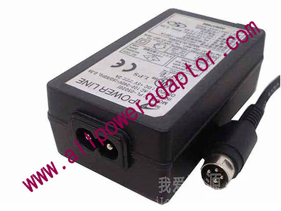OEM Power AC Adapter - Compatible PL-05020I, 5V 2A, 4-Pin Din, 2-Prong, New