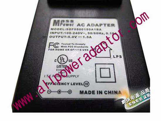 OEM Power AC Adapter - Compatible SDF0500150A1BA, 5V 1.5A 2.5/0.7mm, New