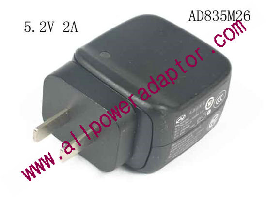 AOK OEM Power AC Adapter - Compatible AD835M26, 5.2V 2A, US 2-Pin Plug