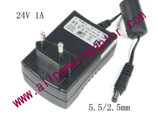 OEM Power AC Adapter - Compatible SA07H1724, 24V 1A 5.5/2.5mm, EU 2-Pin, New