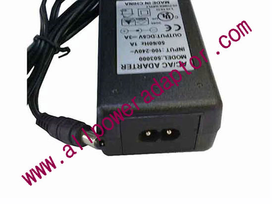 AOK OEM Power AC Adapter - Compatible 503000, 5V 3A 5.5/2.5mm, 2-Prong, New