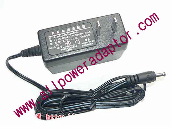 OEM Power AC Adapter - Compatible HB15-090150SPA, 9V 1.5A 4.0/1.7mm, US 2-Pin, New